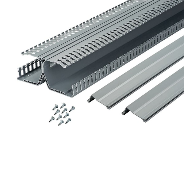 Panduit DIN Rail Wiring Duct, Lead-Free PVC, 7.22" x 3.12" x 1' (6-Pack), Light Gray DRD33LG6 - main
